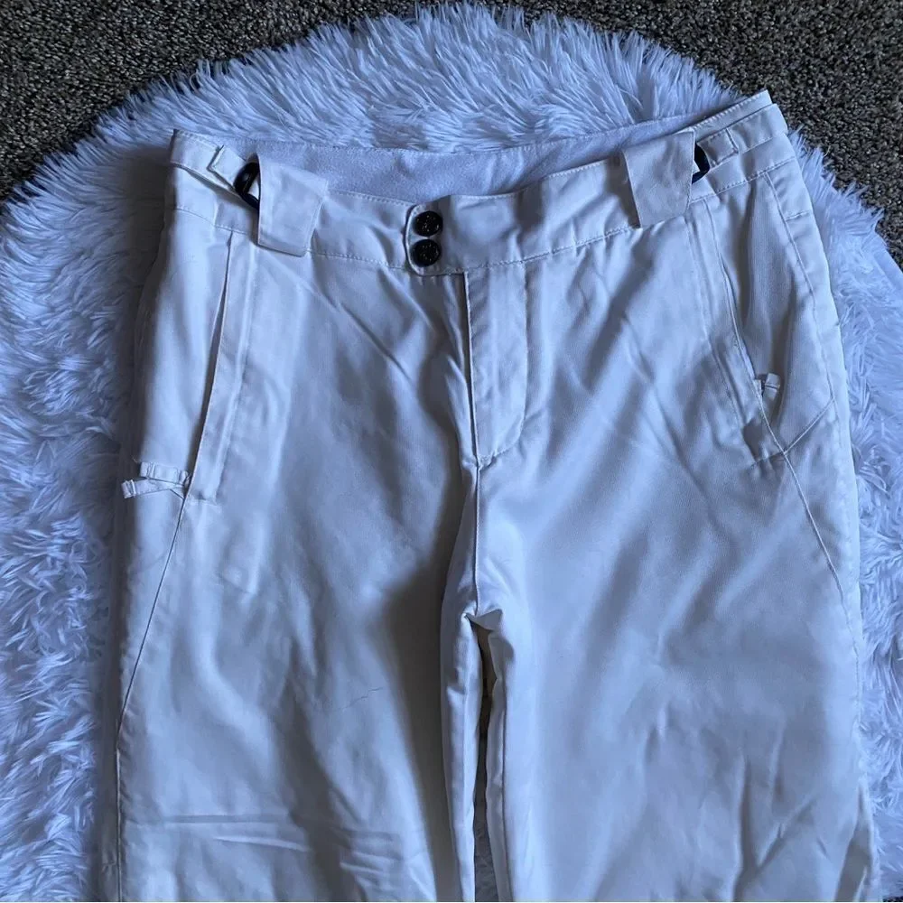 Columbia Waterproof Snow Ski Pants White Insulated Outdoor‎ Youth Size 18/20